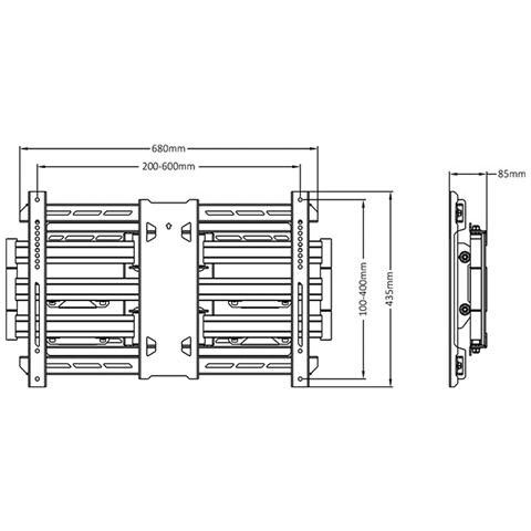 7381, 200 x 200, 300 x 300, 400 x 200, 400 x 400, 600 x 400 mm, Nero, -5 - 15° - Foto 8