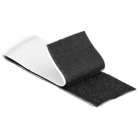 Nastro a strappo autoadesivo con chiusura a strappo L 10 m x P 50 mm nero - Foto 3