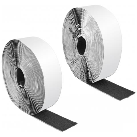 Nastro a strappo autoadesivo con chiusura a strappo L 10 m x P 50 mm nero - Foto 1