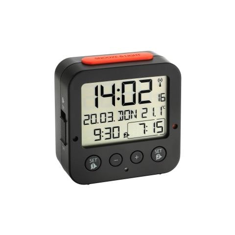 60.2528.01 sveglia Sveglia digitale Nero - Foto 1