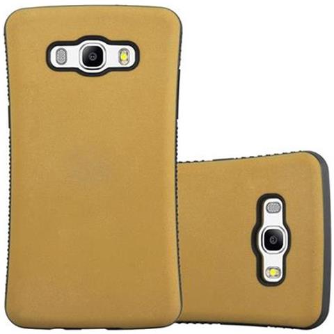 Custodia Compatibile Con Samsung Galaxy J5 2016 In Marrone Oro - Hard Case Coperchio Protettivo Small Waist Con Supporto In Gomma Antiscivolo - Foto 1