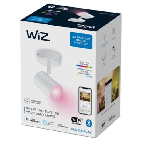 Applique Da Parete Led Dimmerabile Rgb Smart Wi-fi+bluetooth 4.9w Un Faretto Imageo Bianco 123x80x105 Mm Metallo - Foto 1