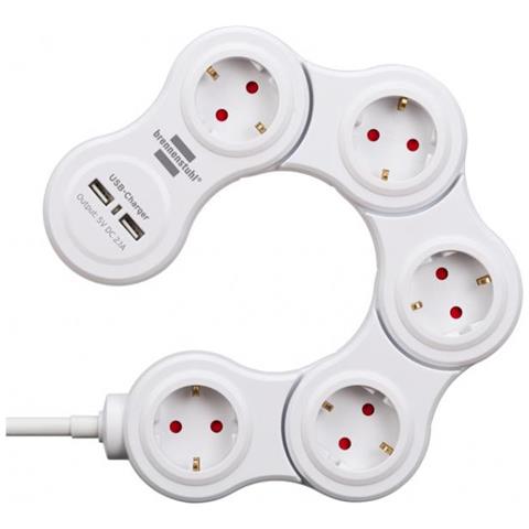Vario Prolunghe E Multiple 1,4 M 5 Presa (e) Ac Interno Bianco - Foto 3