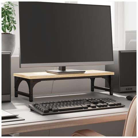 Supporto Per Monitor Rovere Sonoma 55x23x14cm Legno Multistrato - Foto 6