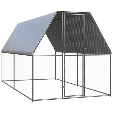 Gabbia per Polli da Esterno 2x4x2 m in Acciaio Zincato - Foto 1