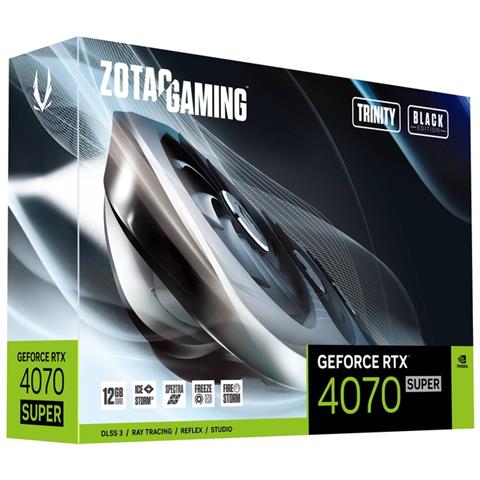 GeForce RTX 4070 SUPER 12 GB GDDR6X PCI Express x16 4.0 3 x DisplayPort 1 x HDMI Trinity Black Edition - Foto 1