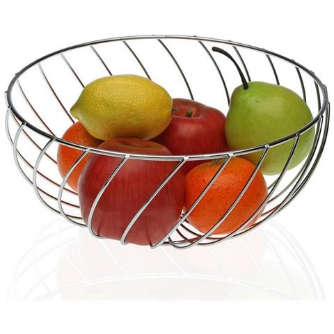 Portafrutta Metallo Cromato (26 X 12 X 26 Cm) - Foto 1