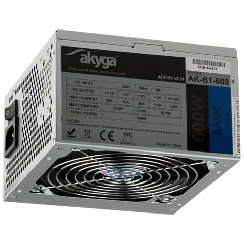 Fonte Di Alimentazione Akyga Ak-b1-600 Atx 600 W Rohs - Foto 1