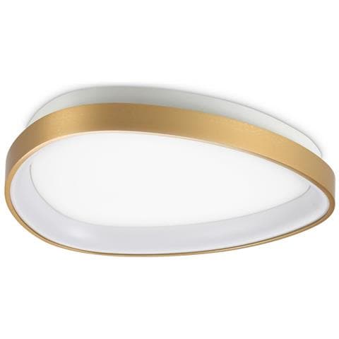 Plafoniera Contemporanea Gemini Metallo Ottone Led Integrato 23w 3000k Ip20 - Foto 1