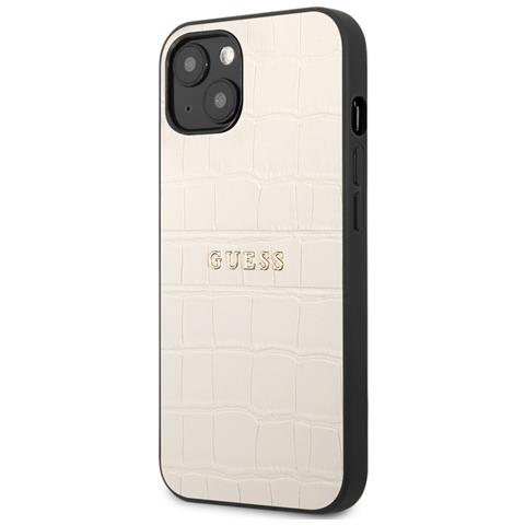 Cover Per Iphone 13 Pu Croco, Beige - Foto 1
