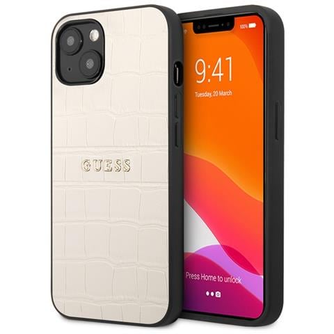 Cover Per Iphone 13 Pu Croco, Beige - Foto 2