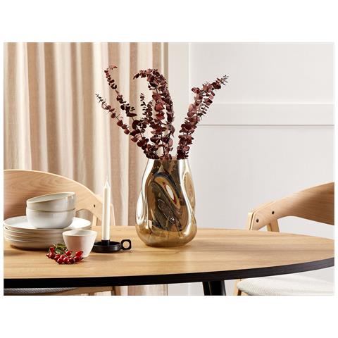 Vaso Da Fiori Imeros Vetro Marrone Dorato - Foto 1