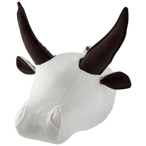 Decorazione Da Parete Feltro Bianco Sporco E Marrone 22 X 24 Cm Geoffrey - Foto 2