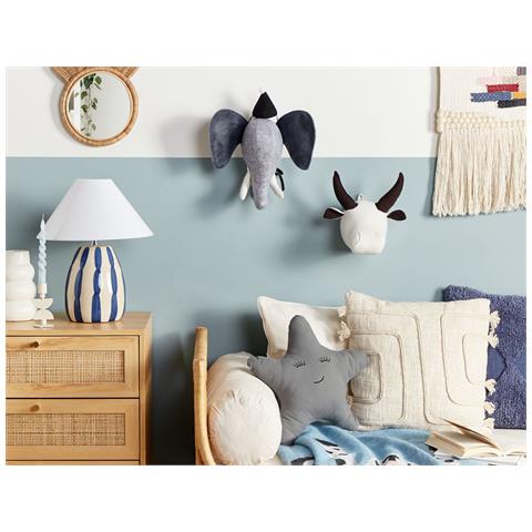 Decorazione Da Parete Feltro Bianco Sporco E Marrone 22 X 24 Cm Geoffrey - Foto 1