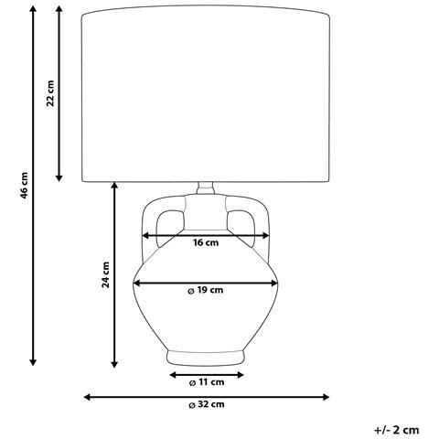 Lampada Da Tavolo Labrada Ceramica Bianco - Foto 2