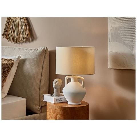 Lampada Da Tavolo Labrada Ceramica Bianco - Foto 1