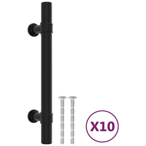 Maniglie per Mobili 10pz Nere 96mm in Acciaio Inox - Foto 2