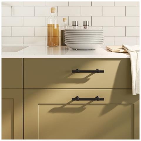 Maniglie per Mobili 10pz Nere 96mm in Acciaio Inox - Foto 1