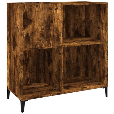 Mobile Porta Dischi Rovere Fumo 84,5x38x89 Cm Legno Multistrato - Foto 2