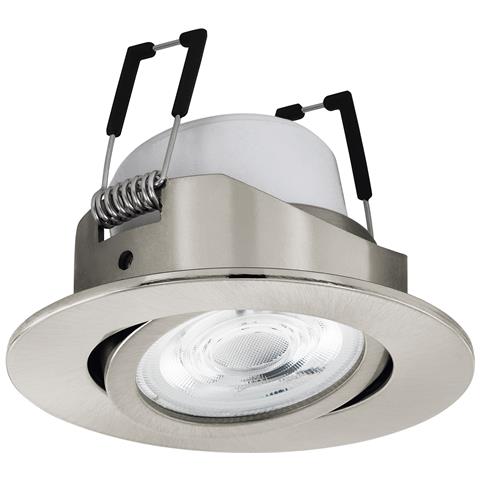 Faretto Incasso Moderno Saliceto Z Alluminio Nichel Satinato Led Integrato 4,7w - Foto 1