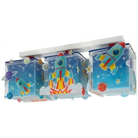 Plafoniera Per Bambini 3 Luces Infantil Rocket Razzo - Foto 2
