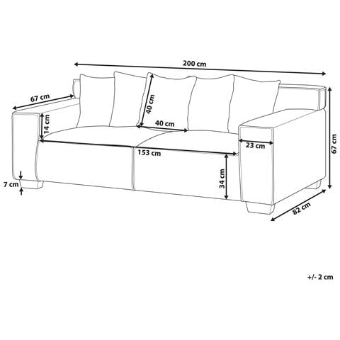 Divano 3 Posti Viskan Velluto A Coste Beige Chiaro - Foto 7
