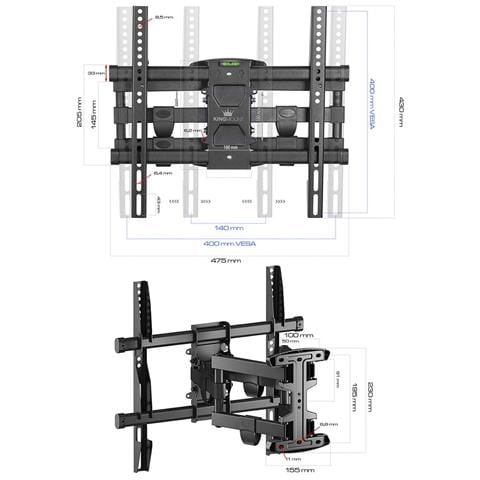 Kg-1001 Staffa Per Lcd Da 32-60 Pollici King Mount - Foto 2