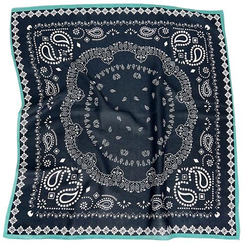 Sciarpa Quadrata 27""x27""accessorio Moda Versatile Navyblue - Foto 1