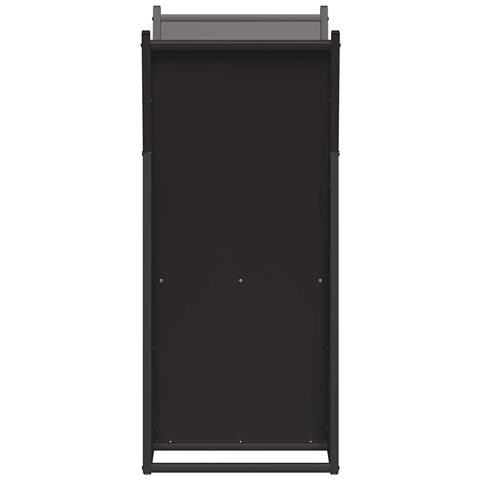 Rastrelliera per Legna da Ardere Nera 69,5x35x81 cm - Foto 2