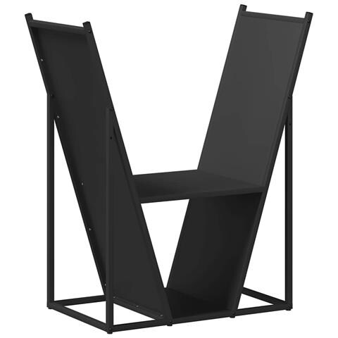Rastrelliera per Legna da Ardere Nera 69,5x35x81 cm - Foto 1