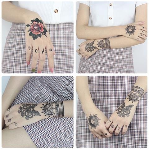 Pacchetto Da 10 Fogli Di Tatuaggi Temporanei Modello 2 - Foto 1