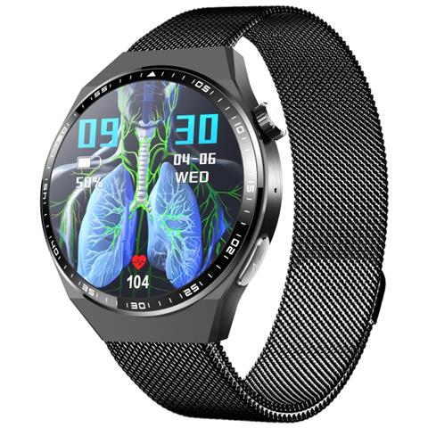 Smartwatch Con Ecg, Analisi Della Composizione Corporea, Analisi Della Composizione Del Sangue (acido Urico, Lipidi Nel Sangue) Black Milanese Strap - Foto 8