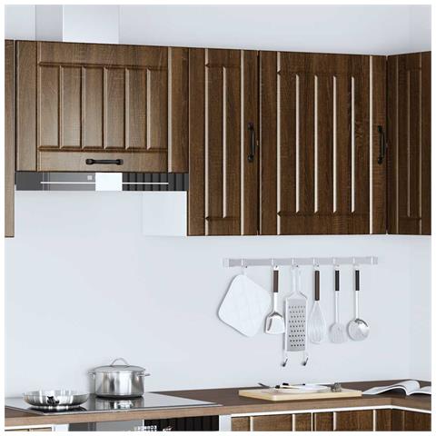 Pensile Da Cucina Lucca Rovere Marrone In Legno Multistrato - Foto 3