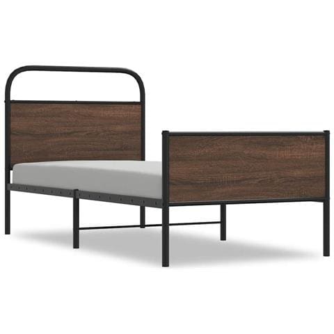 Giroletto Senza Materasso Rovere Marrone 100x200 Cm Truciolato - Foto 1