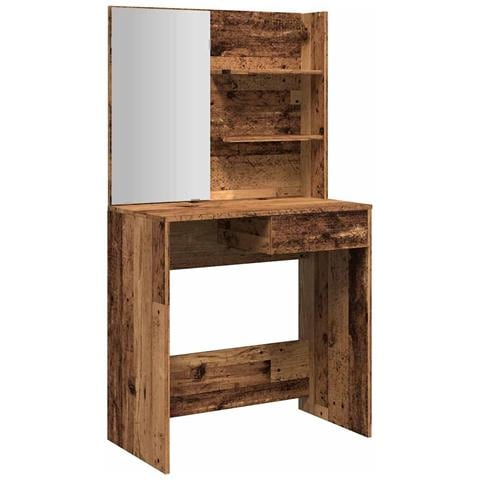 Toeletta Con Specchio Legno Vecchio 74,5x40x141 Cm - Foto 2