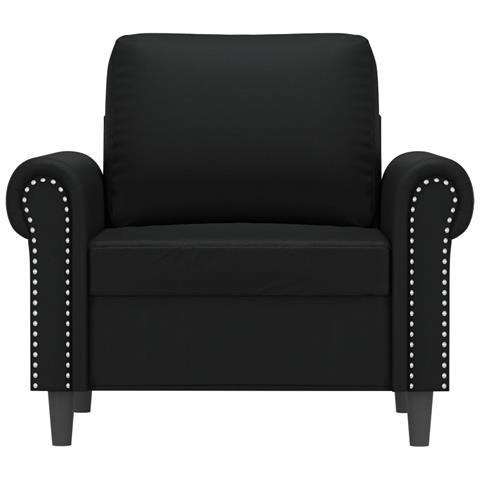 Lusso Casadino -  Poltrona Nera 60 Cm In Similpelle - Foto 2