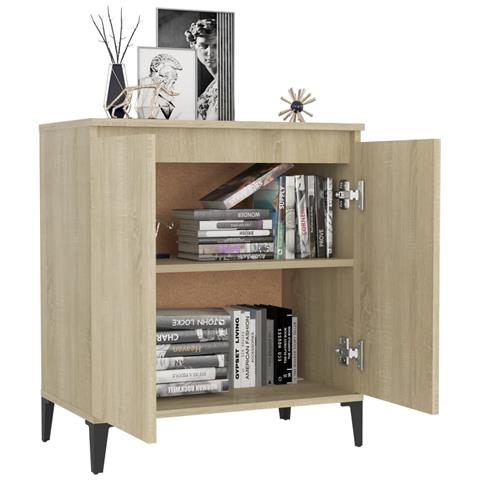 Lusso Casadino -  Credenza Rovere Sonoma 60x35x70 Cm In Legno Multistrato - Foto 2