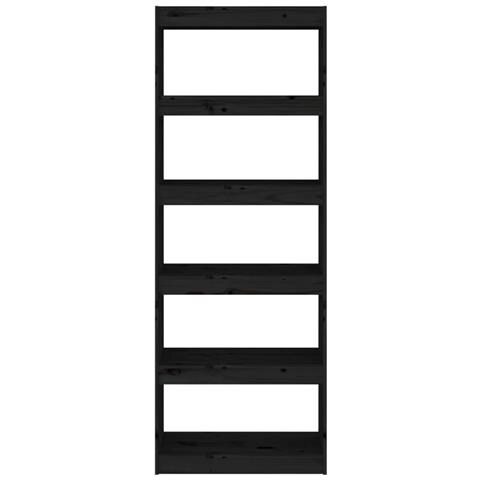 Libreria /divisorio Nero 60x30x167,5 Cm In Massello Di Pino - Foto 2