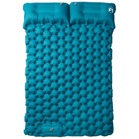 Materasso da Campeggio Autogonfiabile con Cuscini 2 Persone Blu - Foto 2