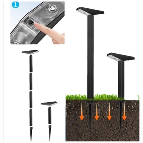 Lampada Solare Da Giardino A Led Per Esterni - Illuminazione Decorativa Per Prato, Luce Bianca - Foto 4