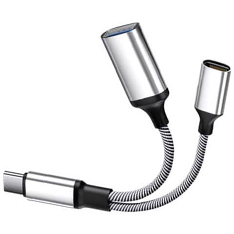 Adattatore Multifunzione Type-c A Usb Con Ricarica Pd 60w E Otg Silver - Foto 2