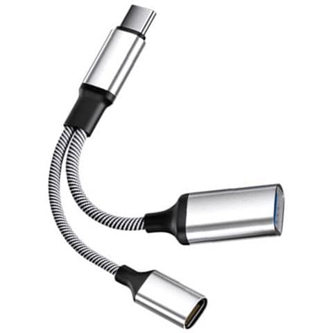 Adattatore Multifunzione Type-c A Usb Con Ricarica Pd 60w E Otg Silver - Foto 1