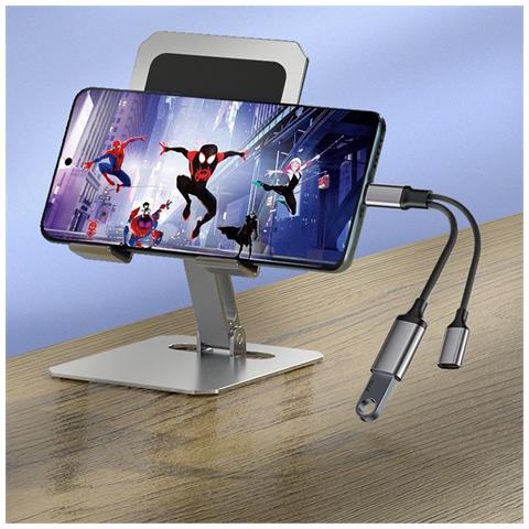 Adattatore Multifunzione Type-c A Usb Con Ricarica Pd 60w E Otg Silver - Foto 6