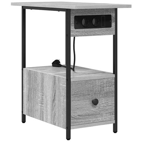 Armadio da Notte con cassetto Grigio sonoma 60 x 30 x 61 cm - Foto 1