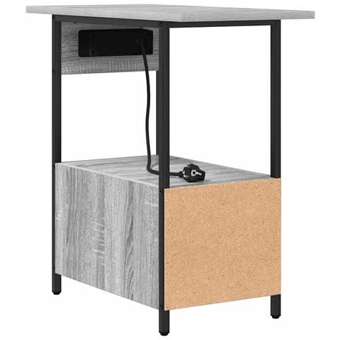 Armadio da Notte con cassetto Grigio sonoma 60 x 30 x 61 cm - Foto 9