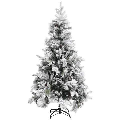 Lusso Casadino -  Albero Di Natale Con Neve Floccata E Pigne 225 Cm Pvc E Pe - Foto 1