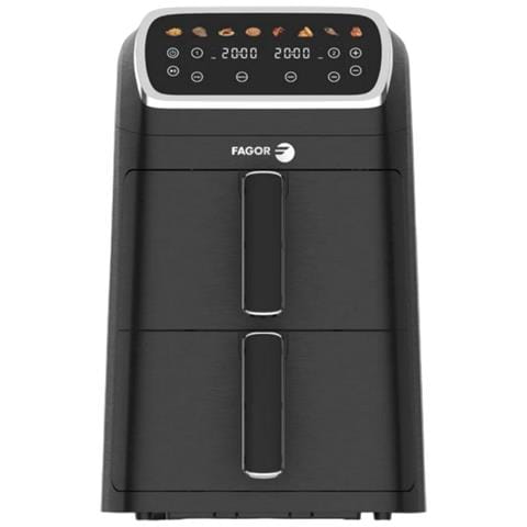 Friggitrice Ad Aria Nera 2x4l 2600w - Fg7503 - Foto 1