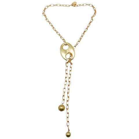 Lungo Colletto In Pizzo Placcato Oro - Foto 1