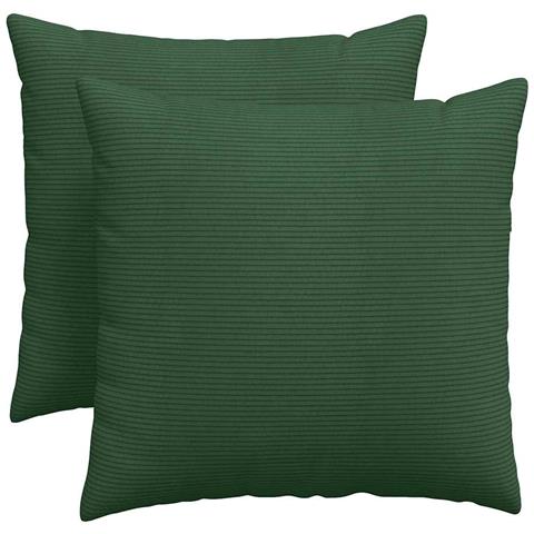 Cuscini da Divano 2 pcs Verde Scuro 50 x 50 cm Tessuto in Cords - Foto 1
