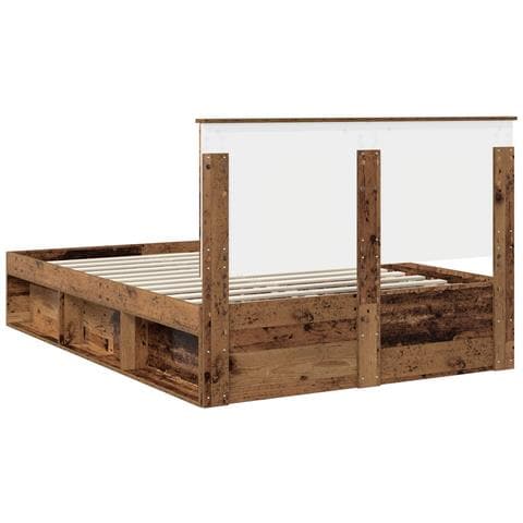 Struttura del letto Legno vecchio 140 x 190 cm Pino massello - Foto 9